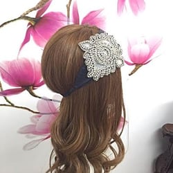Simone Wig & Hair Designer - ** Highlighted European wig with light waves & crystalized headband **