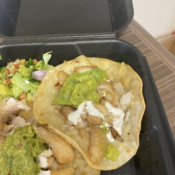 El Michoacano - "Large" fish tacos with a side of roach - Mexican Near Me - Fresno, California