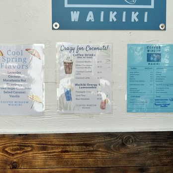 Coffee Window Waikiki - Menu - Coffee & Tea Near Me - Honolulu, Hawaii Coffee Window Waikiki - Menu - Coffee & Tea Near Me - Honolulu, Hawaii