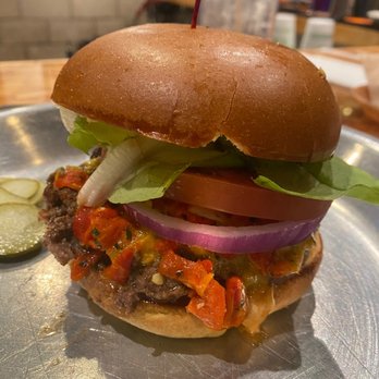 Rodeo Goat - I didn't think this was that HOT or a burger. I've heard some people say it's really spicy. Try at your own risk. - Burgers Near Me - Rockwall, Texas Rodeo Goat - I didn't think this was that HOT or a burger. I've heard some people say it's really spicy. Try at your own risk. - Burgers Near Me - Rockwall, Texas