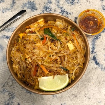 Imm Thai Kitchen - Veggie pad thai with extra hot sauce - Thai Near Me - Toronto, Ontario Imm Thai Kitchen - Veggie pad thai with extra hot sauce - Thai Near Me - Toronto, Ontario