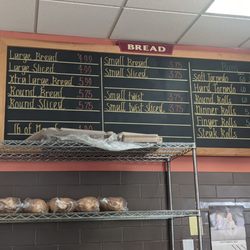 D. Palmieri's Bakery - Bread menu