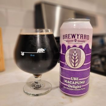 Brewyard Beer Company - Brewyard Beer Company ( Ube Macapuno Delight) Ube Chocolate Coconut Porter 8.2% ABV - Brewpubs Near Me - Glendale, California Brewyard Beer Company - Brewyard Beer Company ( Ube Macapuno Delight) Ube Chocolate Coconut Porter 8.2% ABV - Brewpubs Near Me - Glendale, California