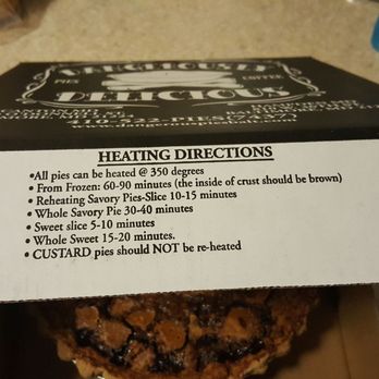 Dangerously Delicious Pies - Comes with heating instructions so you can heat it at home - Coffee & Tea Near Me - Baltimore, Maryland Dangerously Delicious Pies - Comes with heating instructions so you can heat it at home - Coffee & Tea Near Me - Baltimore, Maryland