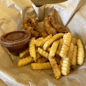 Clucker's Charcoal Chicken - Kids' tenders and fries $7.50 - Chicken Wings Near Me - Highwood, Illinois Clucker's Charcoal Chicken - Kids' tenders and fries $7.50 - Chicken Wings Near Me - Highwood, Illinois