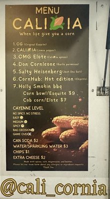 Menu photo 1 Calicornia Glendale, CA
