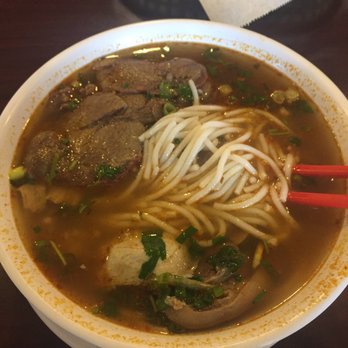Pho Bar - Bun bo hue (spicy lemongrass beef broth with round rice noodles and pork) - Vietnamese Near Me - Rio Rancho, New Mexico