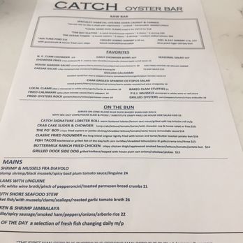 Catch Oyster Bar - Menu - Seafood Near Me - Patchogue, New York