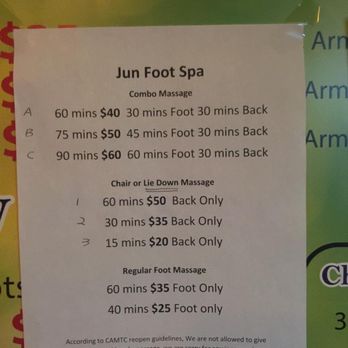 Jun Foot Massage - Price list as of 5/20/21 - Reflexology Near Me - North Hollywood, California Jun Foot Massage - Price list as of 5/20/21 - Reflexology Near Me - North Hollywood, California
