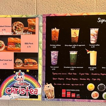 Christea Boba - Menu - Bubble Tea Near Me - Oak Ridge, Tennessee