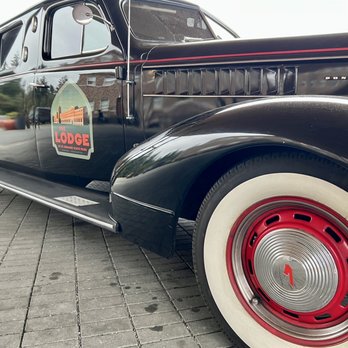 Cedar + Elm - Historic car in front of the Lodge - New American Near Me - Kenmore, Washington