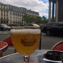 Enjoying a 'blanche' beer with a view of the opera Enjoying a 'blanche' beer with a view of the opera