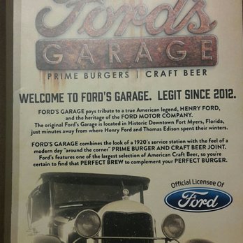 Ford's Garage Dearborn - Burgers Near Me - Dearborn, Michigan