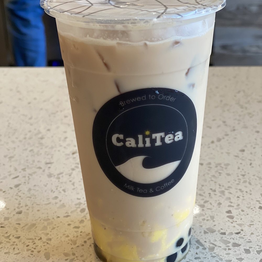 CaliTea RPV - Hokkaido Milk Tea with boba and egg pudding. 5 stars - Coffee & Tea Near Me - Rancho Palos Verdes, California CaliTea RPV - Hokkaido Milk Tea with boba and egg pudding. 5 stars - Coffee & Tea Near Me - Rancho Palos Verdes, California