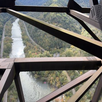 Bridge Day - Parachutist circling for landing - Local Flavor Near Me - Fayetteville, West Virginia