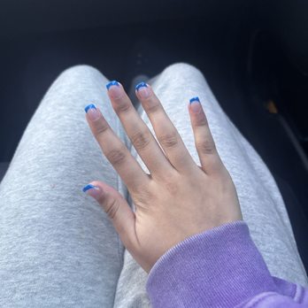 Annie's Nails & Tanning Salon - Royal Blue French tips - Hair Salons Near Me - Monroe, New York Annie's Nails & Tanning Salon - Royal Blue French tips - Hair Salons Near Me - Monroe, New York