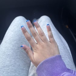Annie's Nails & Tanning Salon - Royal Blue French tips