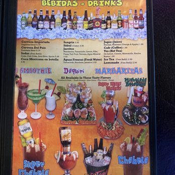 El Michoacano - Drink menu with Michelada specials - Mexican Near Me - Fresno, California