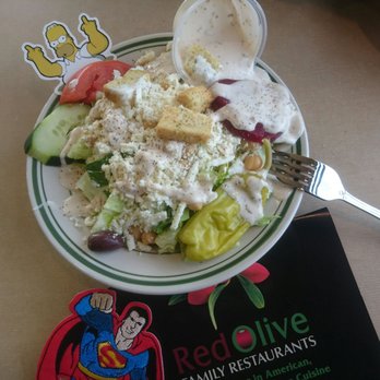 Red Olive Restaurant -Woodhaven - Mini Greek Salad upgrade buck n quarter good deal - Greek Near Me - Woodhaven, Michigan