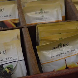 Beans & Strings - We carry Mighty Leaf teas and can hook you up with a hot or cold concoction that's sure to please.
