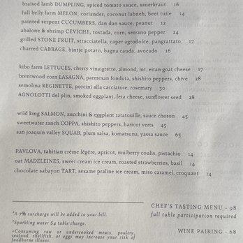 Octavia - 6/23/26 menu - New American Near Me - San Francisco, California Octavia - 6/23/26 menu - New American Near Me - San Francisco, California