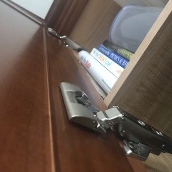Norm Tessier Cabinets - Hinges are not placed securely to cabinet doors - General Contractors Near Me - Rancho Cucamonga, California