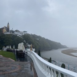 Portmeirion - Outside the restaurant and hotel.