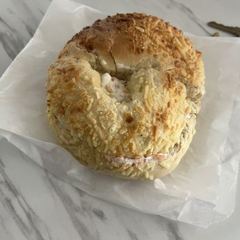 Cassidy's Corner Cafe - Asiago bagel with nova salmon cream cheese - Donuts Near Me - Lakewood, California