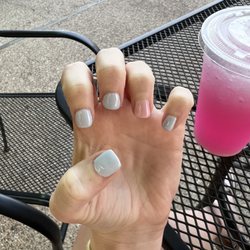 Nails are different shape and size?? I didn't ask for pink on my ring fingers??????