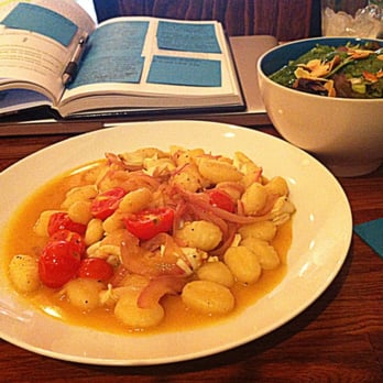 Red Eye Cafe - Gnocchi & crab with sweet potato sauce and garden salad with toasted pumpkin seeds. It was good! - Cafes Near Me - Montclair, New Jersey Red Eye Cafe - Gnocchi & crab with sweet potato sauce and garden salad with toasted pumpkin seeds. It was good! - Cafes Near Me - Montclair, New Jersey