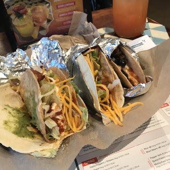 Condado Tacos - Chicken, beef, veggie tacos and strawberry lemonade. Very filling! - Tacos Near Me - Grand Rapids, Michigan Condado Tacos - Chicken, beef, veggie tacos and strawberry lemonade. Very filling! - Tacos Near Me - Grand Rapids, Michigan