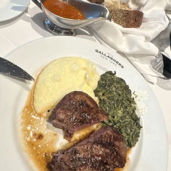 Gallaghers Steakhouse Boca Raton - Filet, creamed spinach, and mashed potatoes. - Steakhouses Near Me - Boca Raton, Florida Gallaghers Steakhouse Boca Raton - Filet, creamed spinach, and mashed potatoes. - Steakhouses Near Me - Boca Raton, Florida