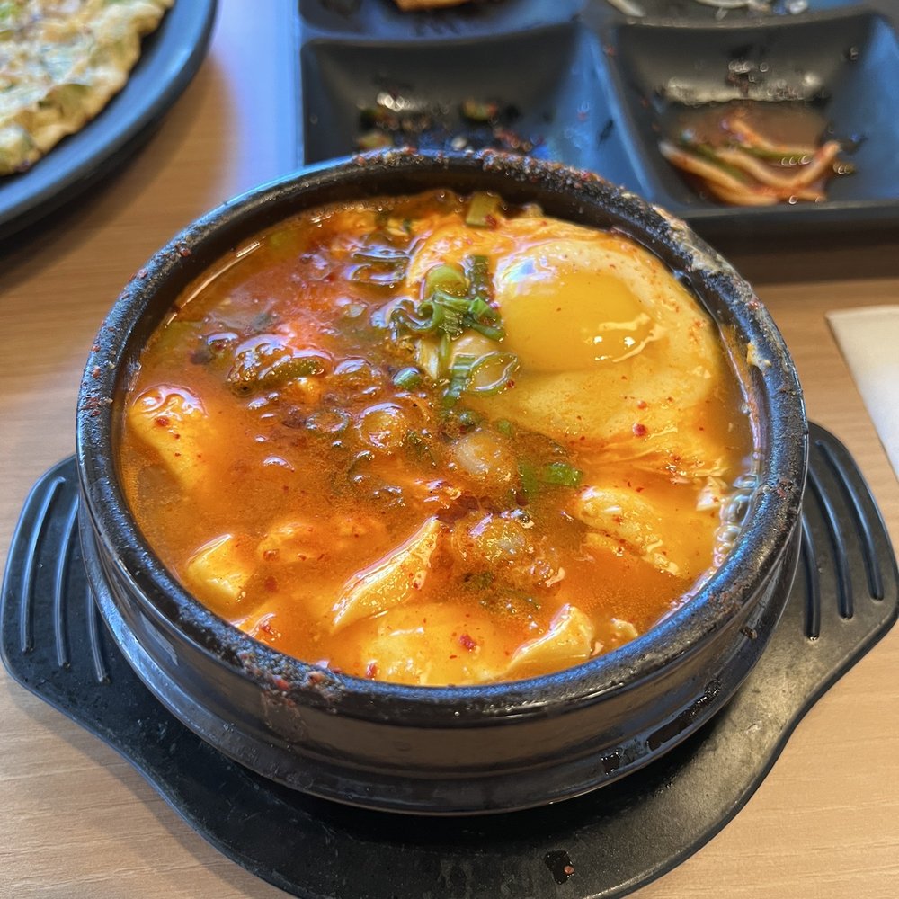 The Stone House - Medium spice beef tofu soup - Korean Near Me - Mesa, Arizona The Stone House - Medium spice beef tofu soup - Korean Near Me - Mesa, Arizona