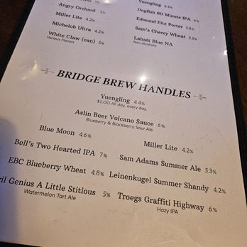 Iron Bridge Inn - Beer!!! & yes Yuengling drafts are $1 all day everyday - New American Near Me - Mercer, Pennsylvania Iron Bridge Inn - Beer!!! & yes Yuengling drafts are $1 all day everyday - New American Near Me - Mercer, Pennsylvania