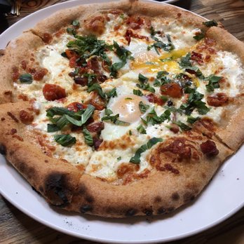 Hundred Proof - Egg flatbread pizza The bone marrow, pesto mac and cheese beef pretzel balls - San Diego, CA