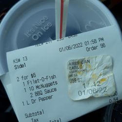McDonald's - The expiration tag I found in my fish sandwich