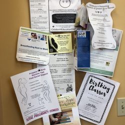Women's Health Associates - Helpful community flyers in the exam room