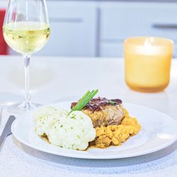 LGH Catering - Ground Turkey Loaf with roasted cauliflower, and mashed sweet potatoes