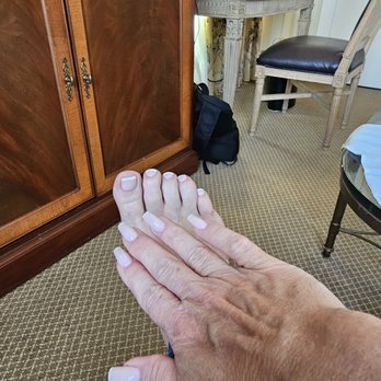 Golden File Nails & Spa - The natural classic French Mani/Pedi.  Gorgeous - Nail Salons Near Me - New Orleans, Louisiana