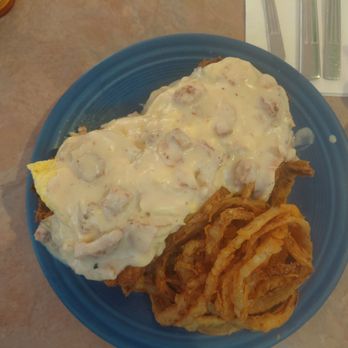 Crest Cafe - Huge Burger Benedict with a side of Onion Rings. Tasty. - Cafes Near Me - San Diego, California Crest Cafe - Huge Burger Benedict with a side of Onion Rings. Tasty. - Cafes Near Me - San Diego, California
