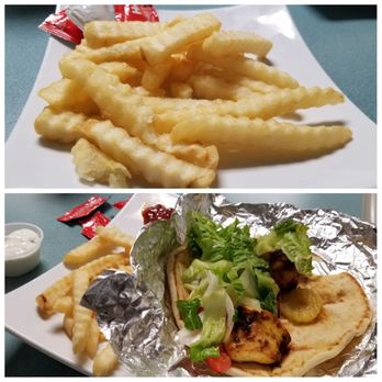 BiBi Mediterranean Restaurant - Chicken souvlaki sandwich with fries - Persian/Iranian Near Me - Oklahoma City, Oklahoma