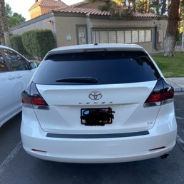 Black tint only covered half of the rear light