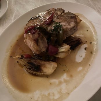 La Pecora Bianca Midtown - Roasted Pork Chop - 8/10. Really unique flavor, still tender despite being 1" thick. Not exactly the roasted flavor we wanted but still good - Italian Near Me - New York, New York La Pecora Bianca Midtown - Roasted Pork Chop - 8/10. Really unique flavor, still tender despite being 1" thick. Not exactly the roasted flavor we wanted but still good - Italian Near Me - New York, New York