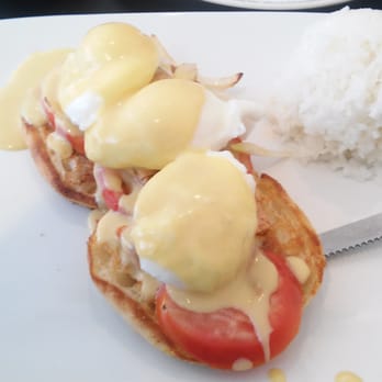 Break Your Fast - Smoked Salmon Benedict. Good, but i'm getting potatoes instead of rice next time - American Near Me - Union City, California