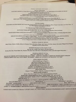 Menu photo 8 Basnight's Lone Cedar Cafe Nags Head, NC