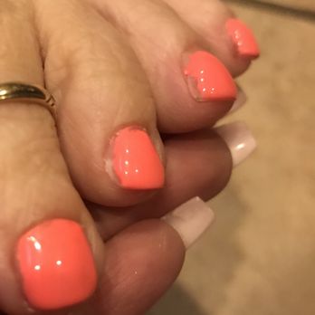 SanTan Nails & Spa - Did not paint the whole nail. Or paint the tip. Paid an extra 15$ for this polish - Nail Salons Near Me - Gilbert, Arizona SanTan Nails & Spa - Did not paint the whole nail. Or paint the tip. Paid an extra 15$ for this polish - Nail Salons Near Me - Gilbert, Arizona