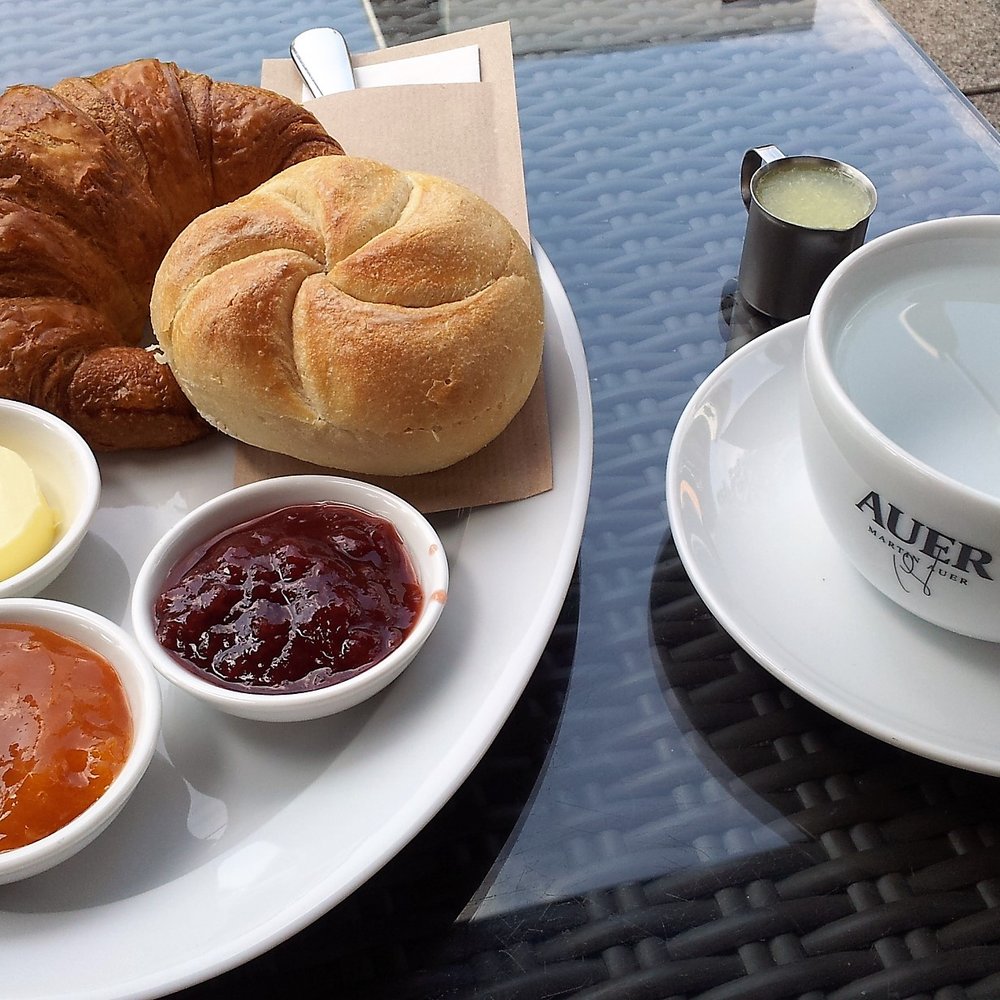 Martin Auer - The Bäckerfrühstück, consists of: croissant, Kaisersemmel (emperor roll), honey/two marmalades of your choice & butter portion. Hot lemonade - Bakeries Near Me - Graz, 6