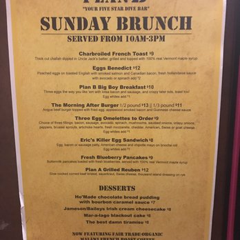 Plan B - Brunch menu - New American Near Me - Suffern, New York