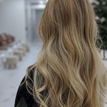 Trendy Blondes and Extensions - Full balayage and haircut. - Hair Stylists Near Me Trendy Blondes and Extensions - Full balayage and haircut. - Hair Stylists Near Me