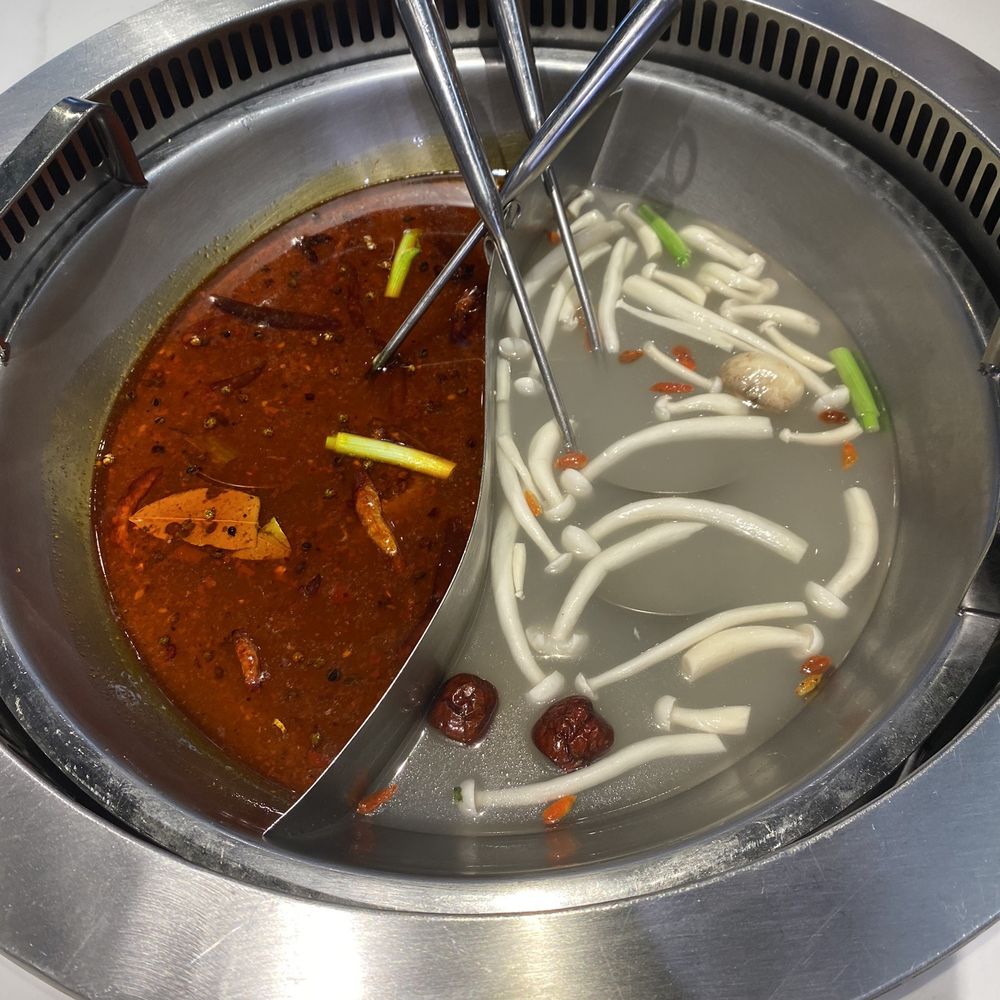 Hotpot Champ - Szechuan and mushroom broths (4/5) - Hot Pot Near Me - San Francisco, California